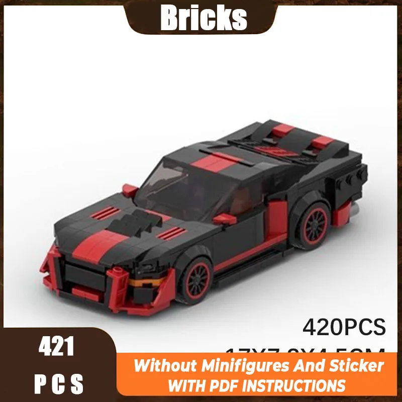 Moc 互換車モデル GT500 スポーツカーテクノロジーモジュラービルディングブロックギフトクリスマス子供のおもちゃ DIY セットアセンブリ