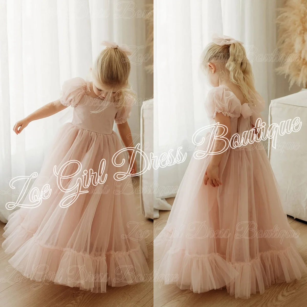 robe-de-demoiselle-d'honneur-rose-personnalisee-avec-nœud-pour-mariage-robe-longue-en-tulle-pour-fille-robe-de-premiere-communion-robe-de-bal-robe-d'anniversaire-pour-enfant