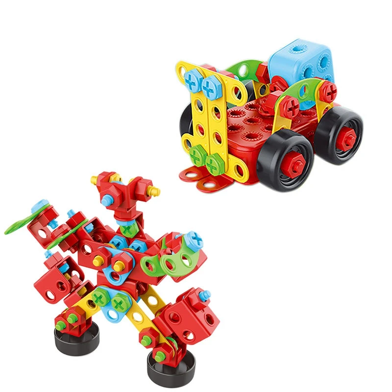 DIY Toys Educational Screw Nut Assembling Disassembly Car Building Blocks Motorcycle Car Puzzle Toys For Kid-Drop Ship