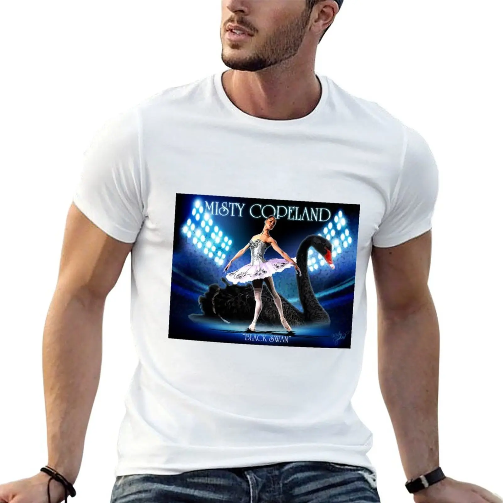 Misty Copeland Black Swan D-3 Pillows & Totes T-Shirt anime clothes vintage t shirts men workout shirt