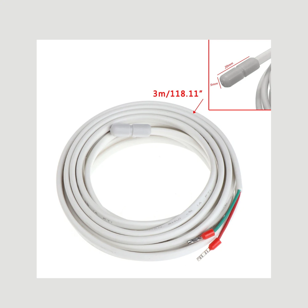 NTC 10K sensor 3-meter waterproof probe for connecting temperature measuring equipment to detect temperature,10 meter optional