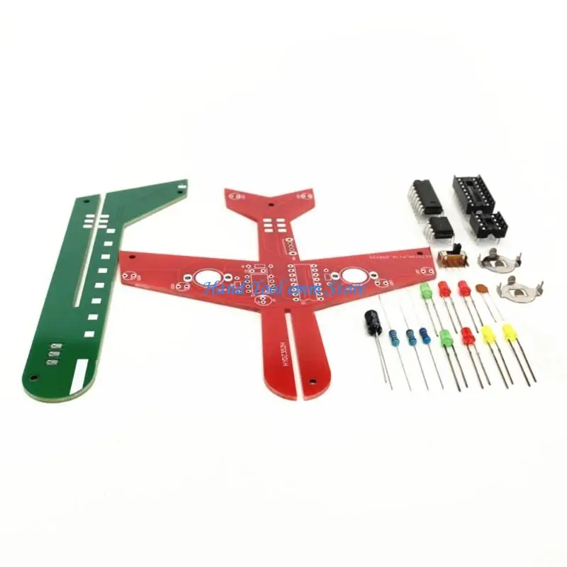 H37F Fun DIY Activity Blinking LED Plane Model CD4017 Light Circuit Educational Electronic Components Unassembly