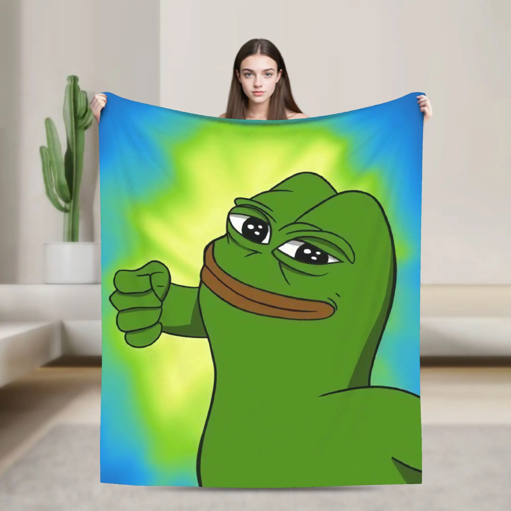 New Arrival Pepe Frog Meme  Blankets Soft Flannel  Comfortable Throw Blankets Machine Washable