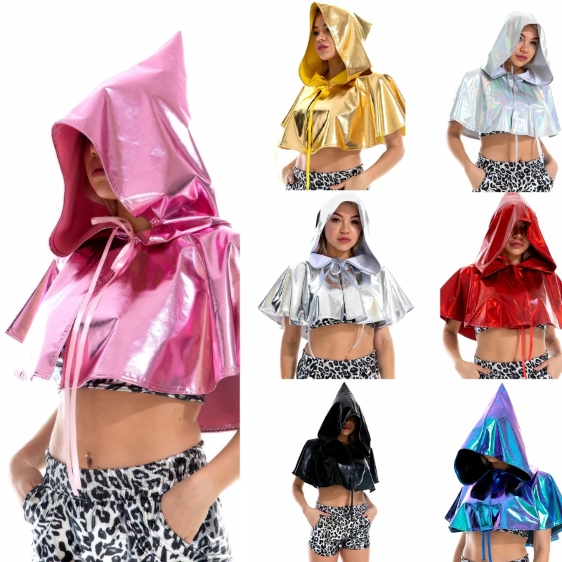 

Adult Halloween Costume Cloak Hooded Cape Women Men Gothic Witch Wizard Cosplay Cloak Solid Party Headgear Stole Photo Props