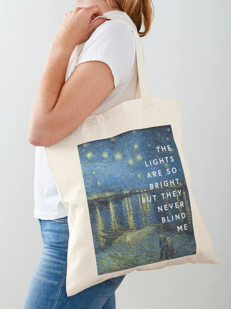 the lights are so bright but they never blind me Tote Bag Canvas shoulder bag cute tote bag hand bags handbag