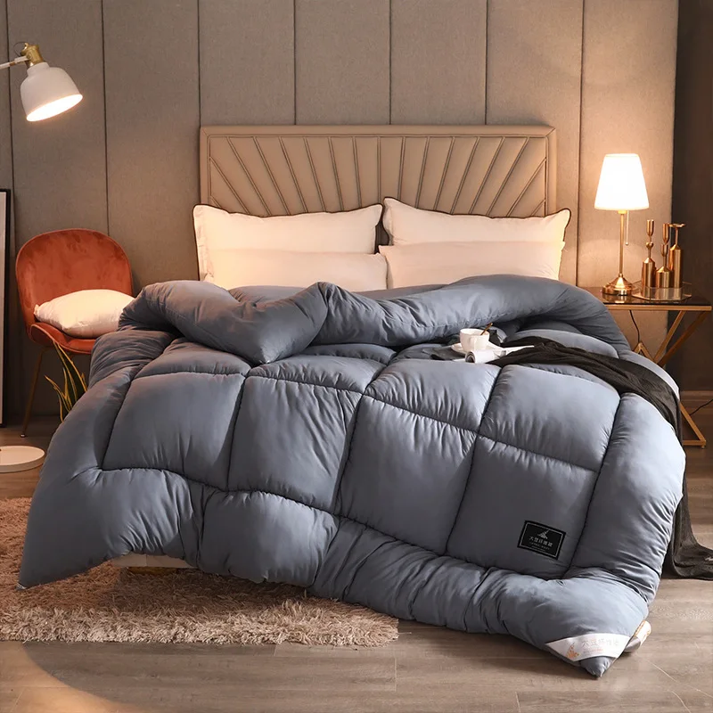 

Thickening Winter Quilted Luxury Brushed Warm Blanket Goose Down Duvet Quilt 3D Bread Duvet All Season Comforter Core Edredon