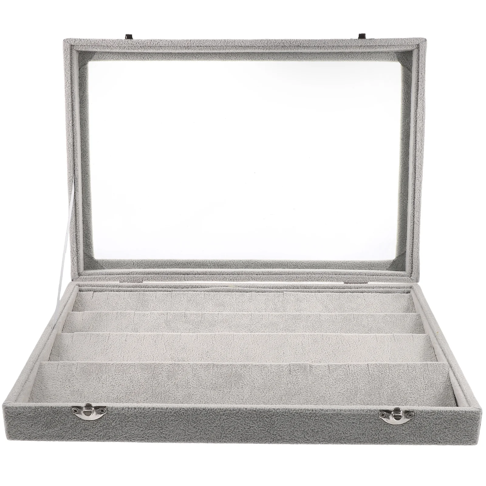 

Clear Lid Earring Storage Box Lightweight Jewelry Organizer Case Stackable Earrings Holder Portable Jewelry Display Box For Home