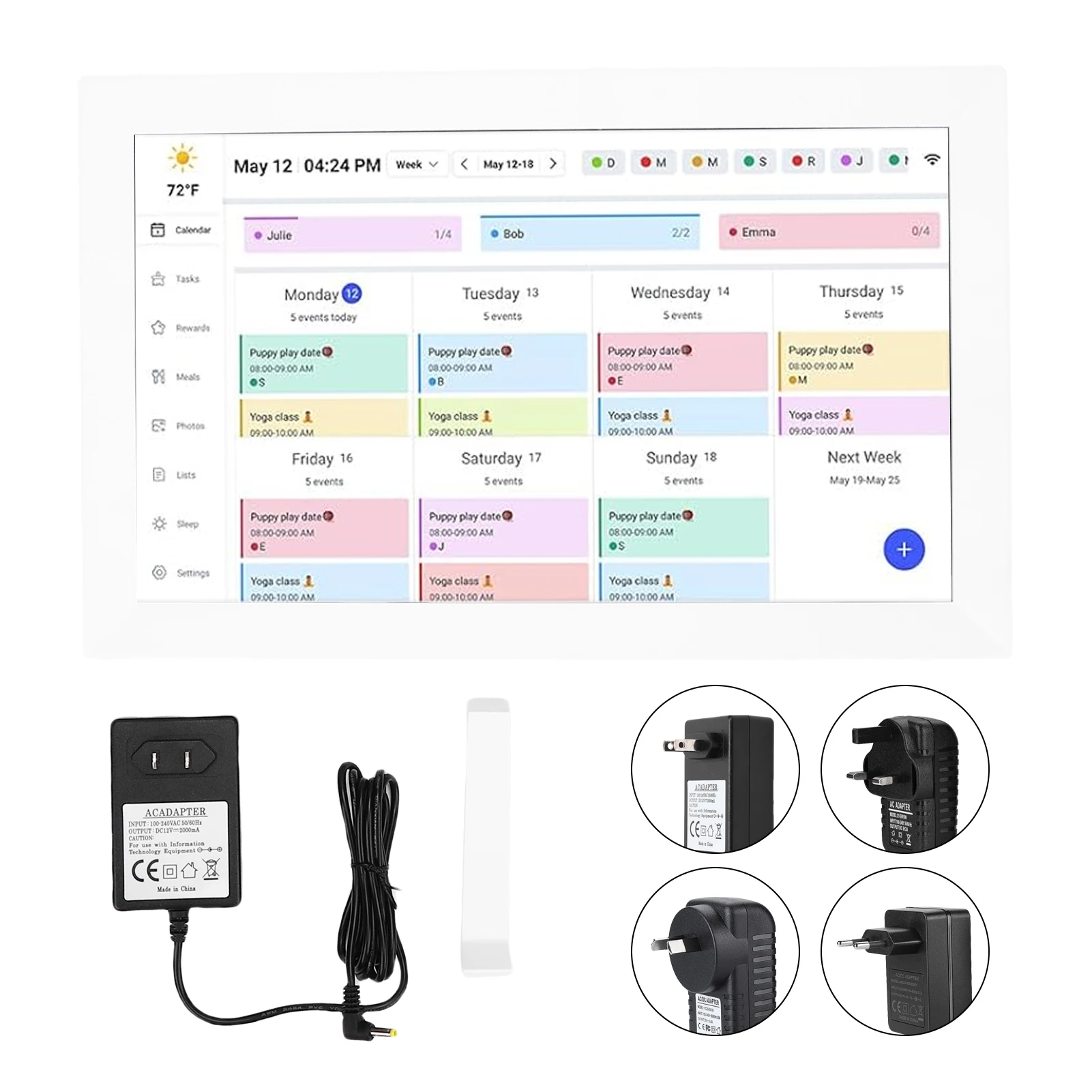 

Smart Digital Calendar 1080P 15.6 Inch Touchscreen WiFi Interactive Display Digital Picture Frame Calendar Planner with APP