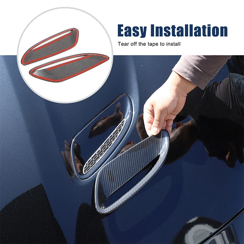 For Jaguar F-TYPE 2021-2025 Real carbon fiber  hood air inlet decorative cover Car hood air deflector trim Auto accessories