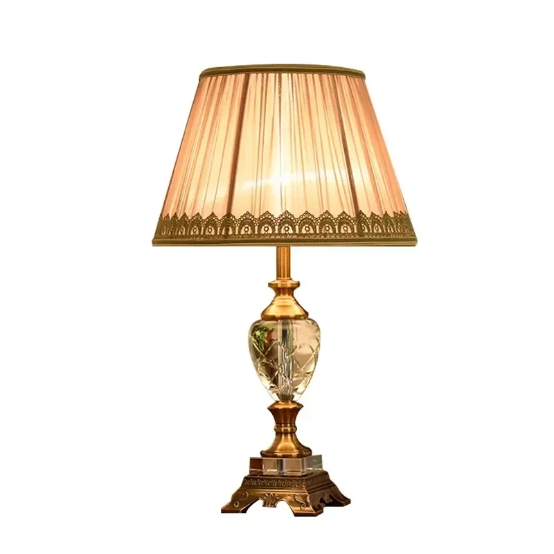 

Crystal Floor Tabl Lamps Luxury Modern Contemporary Fabric for Foyer Living Room Office Creative Bed Room Hotel