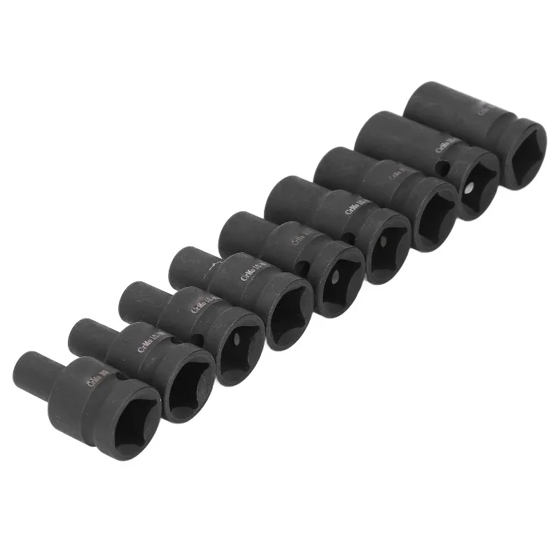 ชุดบล็อกขันหัวจับ 9 ชิ้น ทำจากเหล็กโครเมียมโมลิบดีนัม ขนาด 1/2 นิ้ว สำหรับประแจไฟฟ้า ประแจลม และประแจมือ