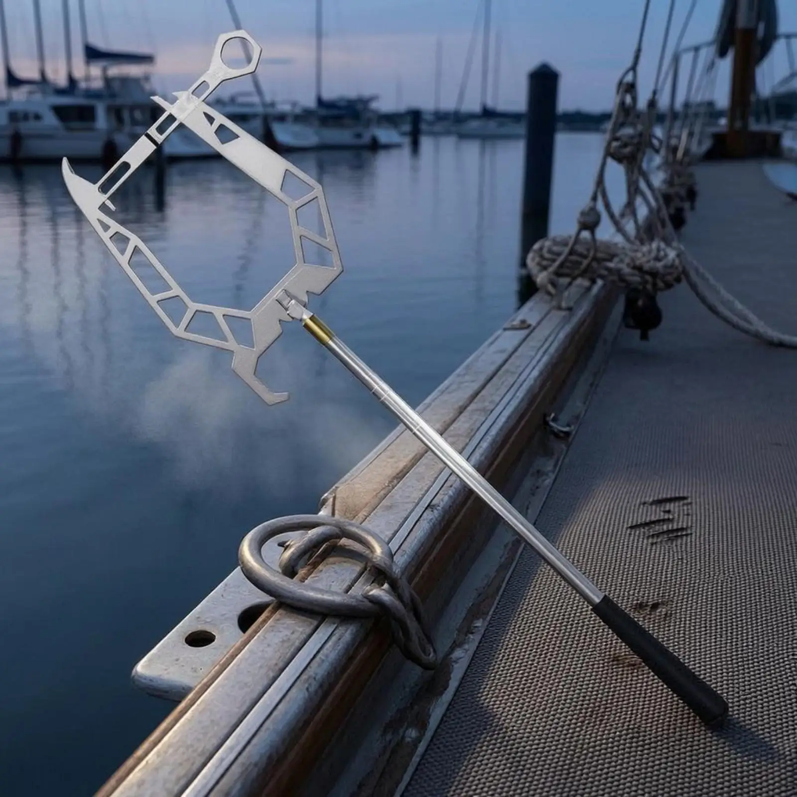 Marine Rope Threader Stainless Steel Telescopic Rope Tool Extendable