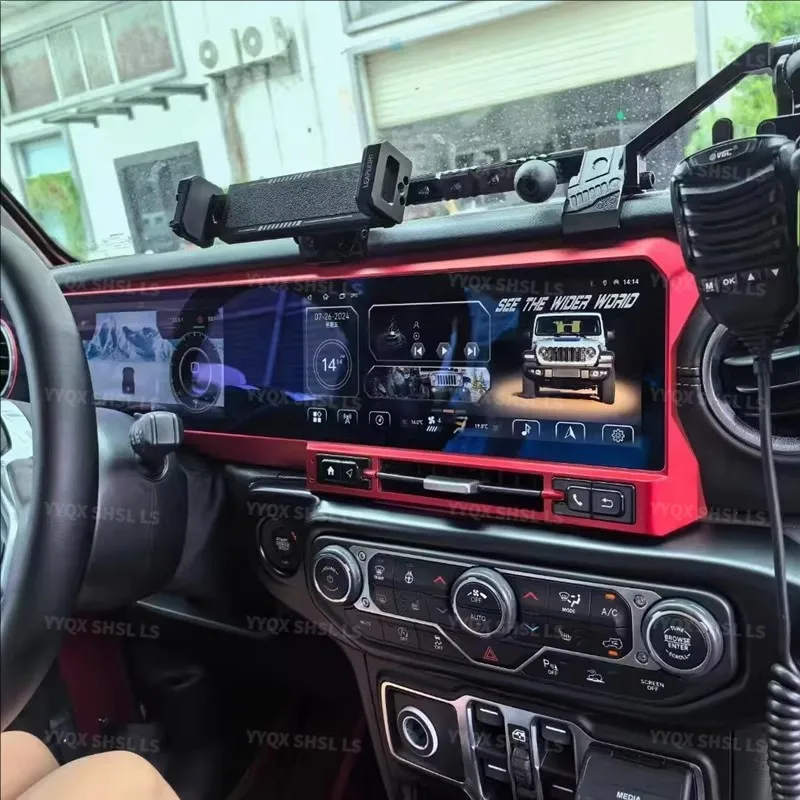 ل جيب رانجلر JL المصارع J-MAX أندرويد راديو السيارة الوسائط المتعددة مشغل فيديو لاسلكي Carplay Autoradio ستيريو لتحديد المواقع نافي رئيس #6