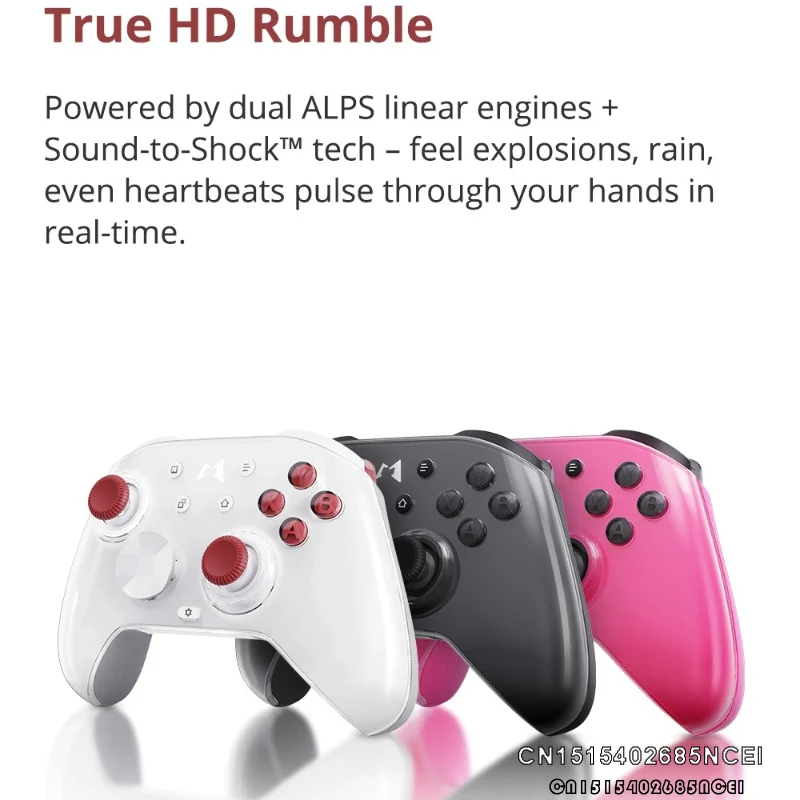 Zuno Mobapad HuBen2 controlador de juego inalámbrico Bluetooth HD Rumble Joystick Gamepads para interruptor PC Hall gatillo botón mecánico