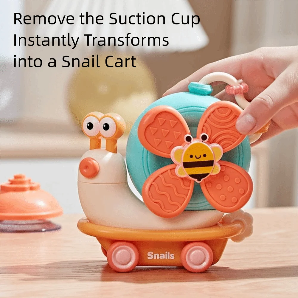 انفصال تصميم شفط كأس الحلزون سبينر شفط الكؤوس دوران ميزة طاحونة اللعب التنمية الحسية التصميم الإبداعي #4