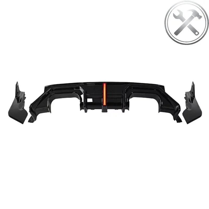 

High Quality With LED V Style Black Rear Bumper Diffuser Splitter G87 2023+ Rear Side Aero Diffuse Mod Parts