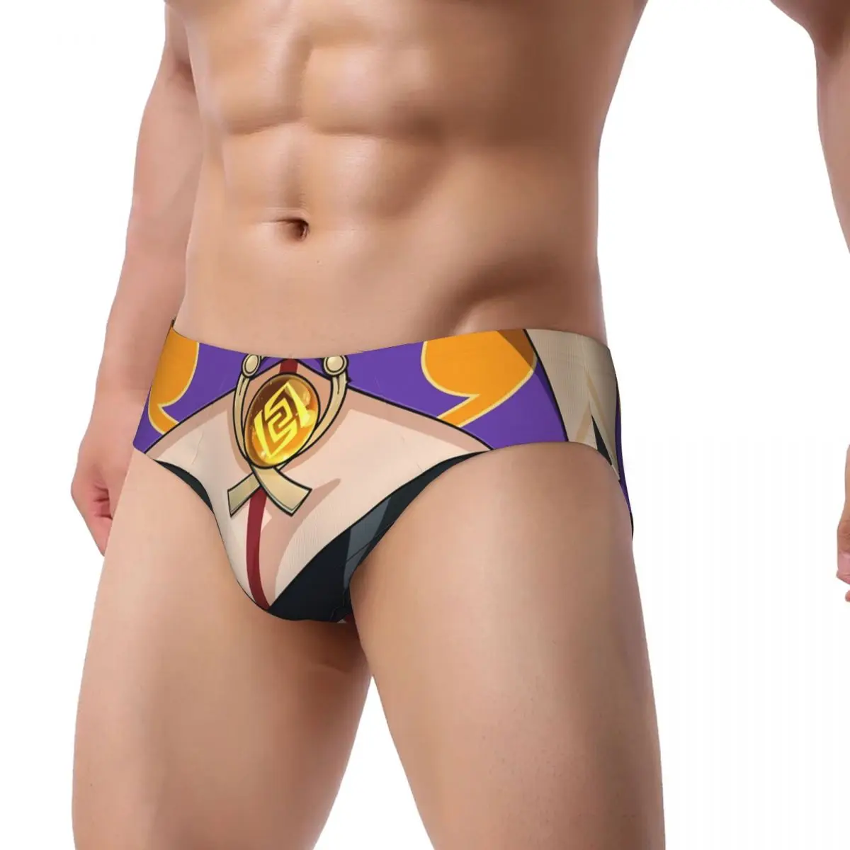 Custom Men Itto Tiddies Genshin Impact Face Men Brief Panties Male Soft Funny Print Underwear Underpants