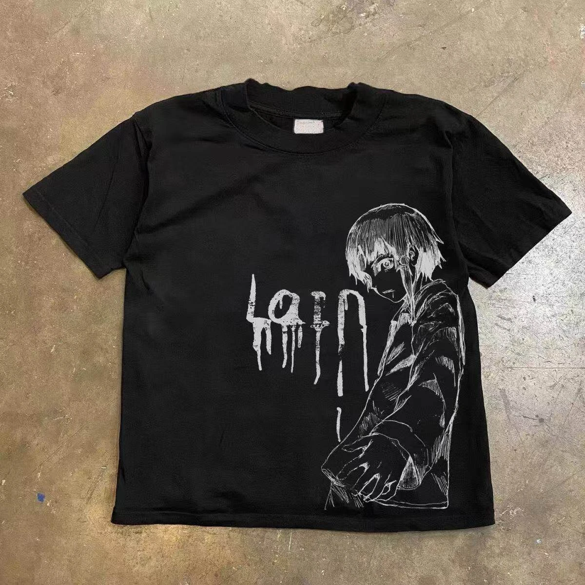 lain T-shirt Vintage Loose Oversized Unisex Print T-shirts Men Women Clothing Summer Short Y2k Short Sleeves Classic hot product