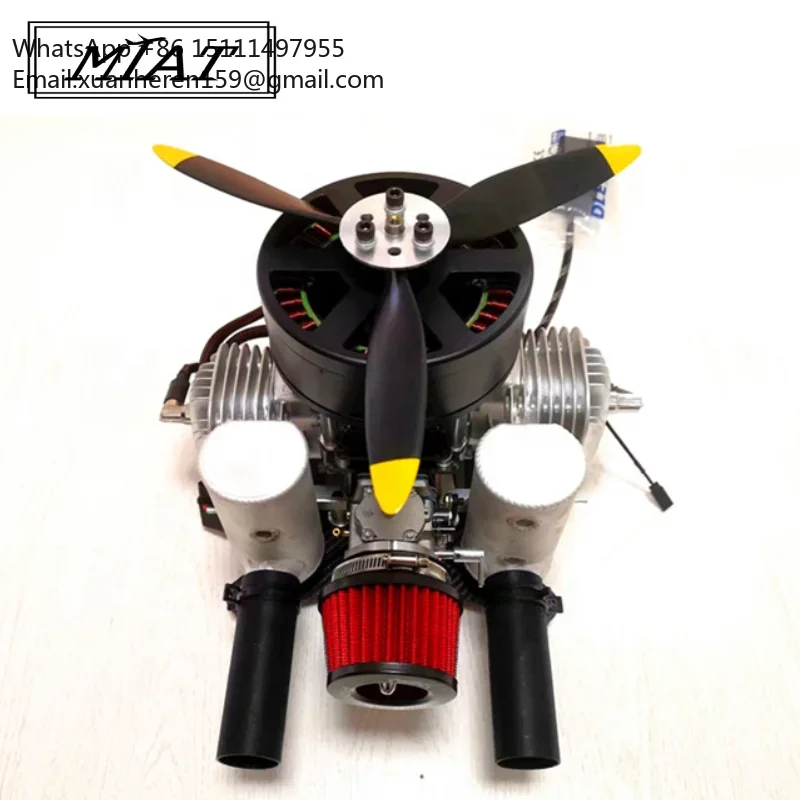 MIAT 12000W Two Cylinder Two Stroke 170cc Water Cooled Ultralight Aircraft Engine Dron Uav Hybrid Generator