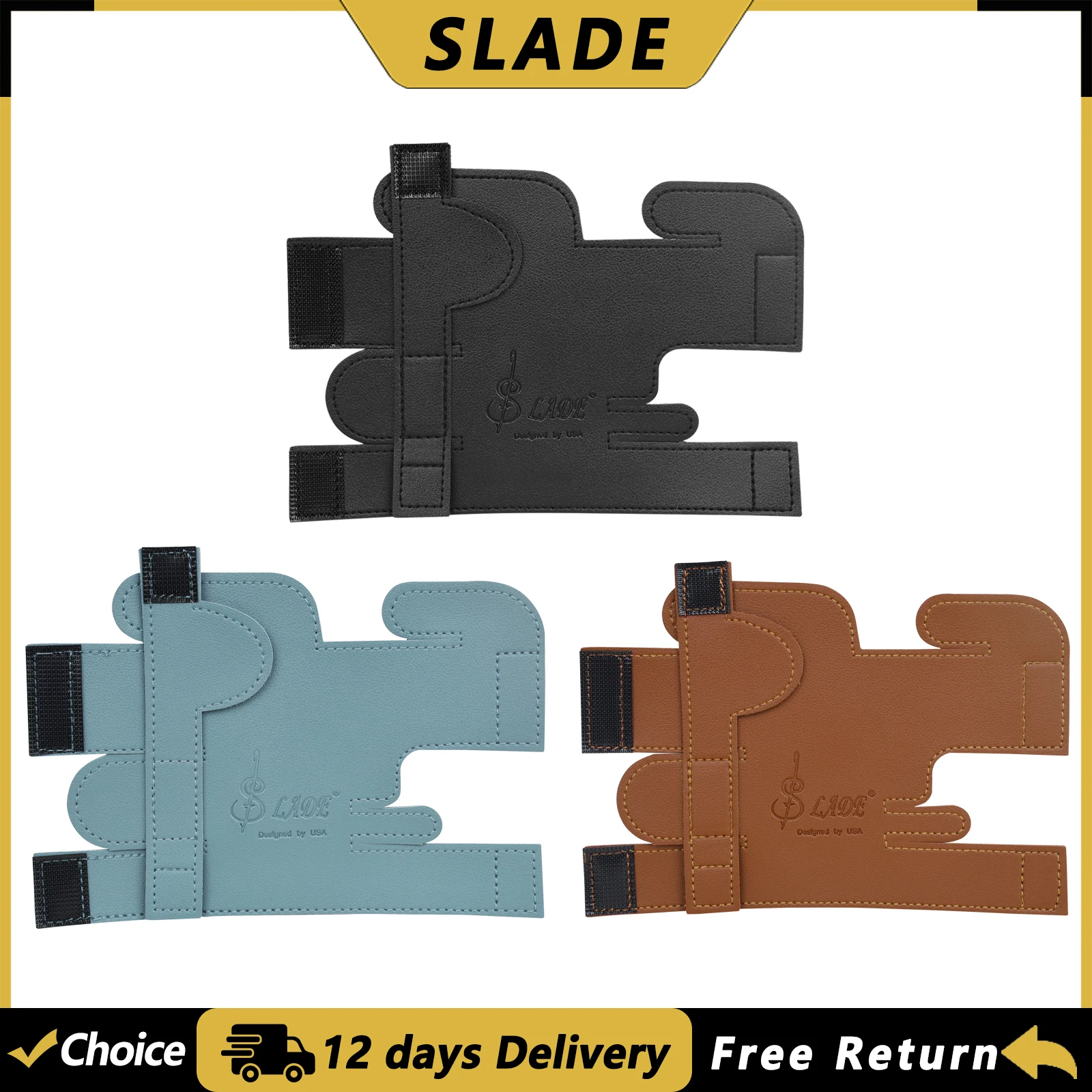 SLADE Trumpet Cover PU Leather Trumpets Valve Protective Cover Hand Grip Sleeve Professional Brass Instrument Parts Accessories