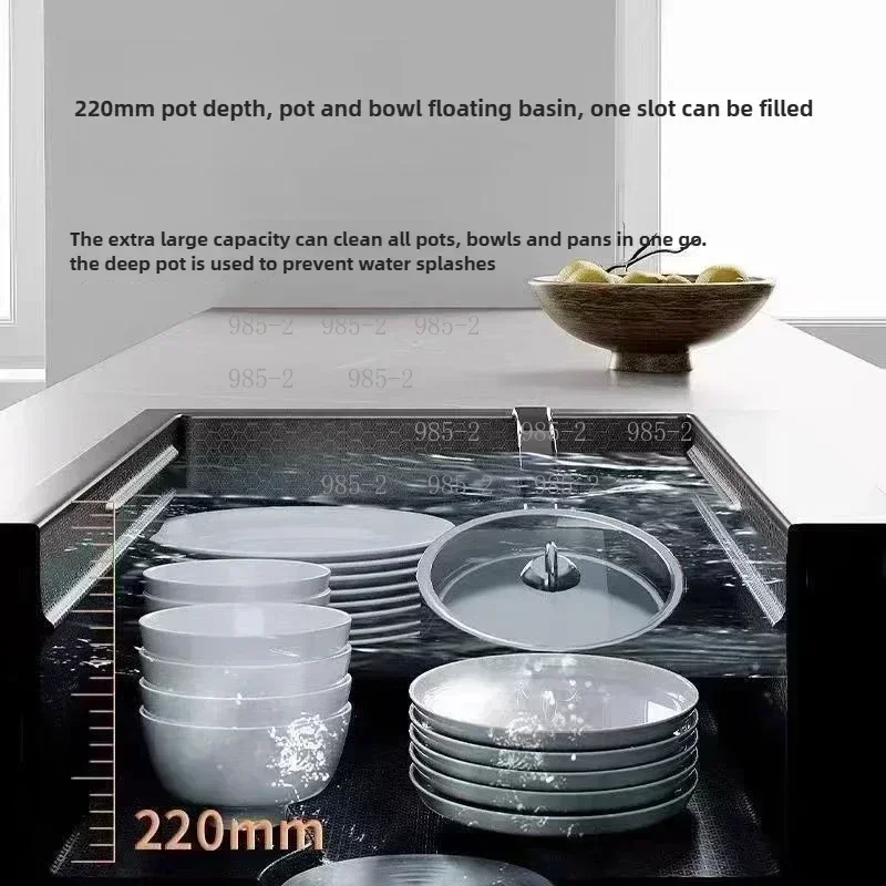 304 Stainless Steel Nano Kitchen Sink, Waterfall Design Large Single Bowl Basin