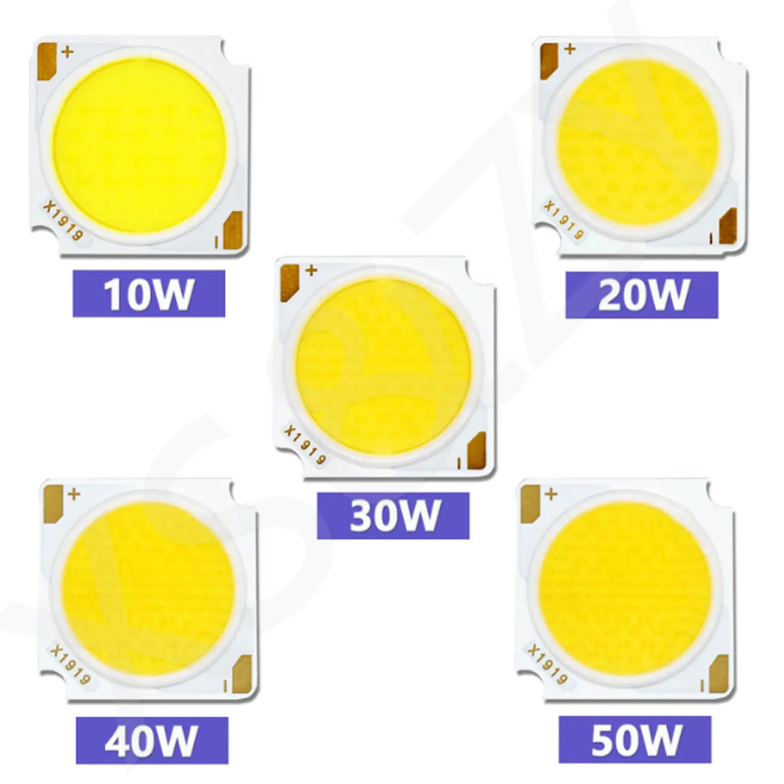 5pcs LED Chip Bridgelux 10W 20W 30W 40W 50W Diodes LED COB Projection Light Sour For Spotlight Downlightce Chip Accessories DIY