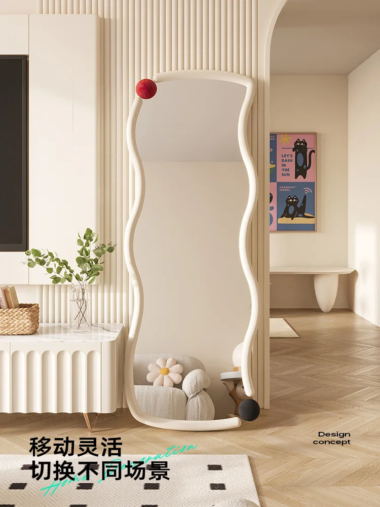 Mirror full-length mirror wall-mounted home full-length mirror Internet celebrity hanging