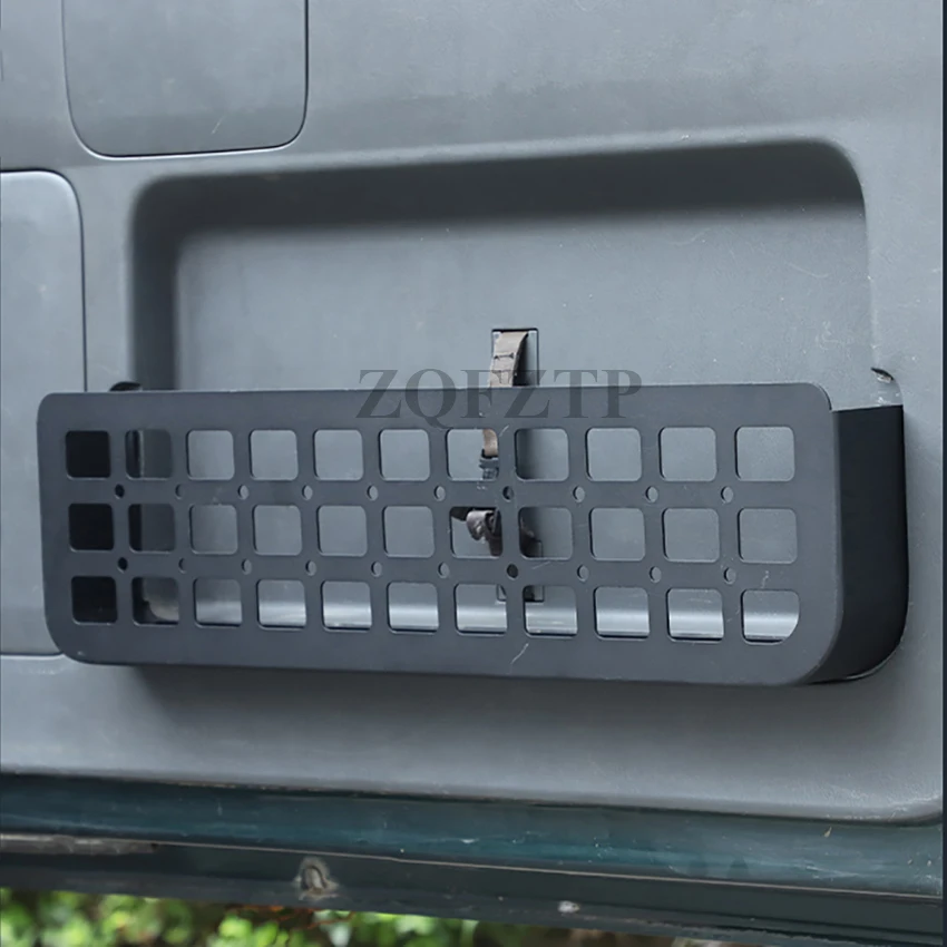 

For Toyota Land Cruiser Prado 120 2003-2009 Rear Tailgate Mesh Storage Rack Basket Aluminum Alloy Black