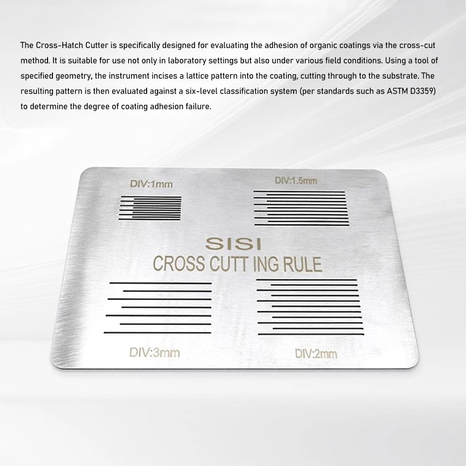Cross-Cut Test Plate with Guide Gauge | SISI Professional Paint & Plating Adhesion Tester | Precision Tool for ISO/ASTM Standard