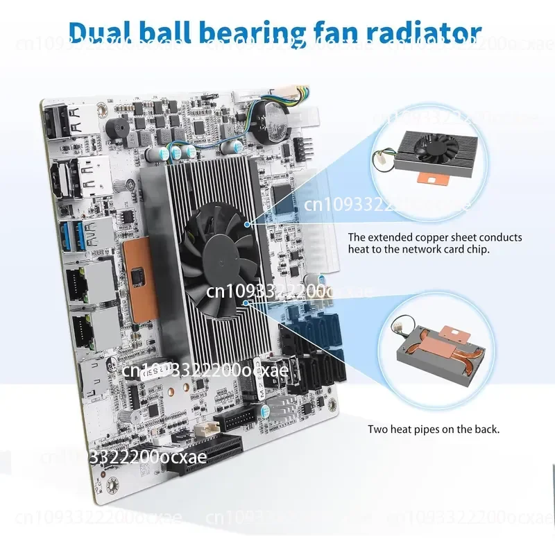 NAS Main Board 8 Bracket Core I5-8265U M11 Dual 2.5gbe I226V LAN 2 X NVMe Slot Mini ITX PC Main Board DDR4 NAS Board