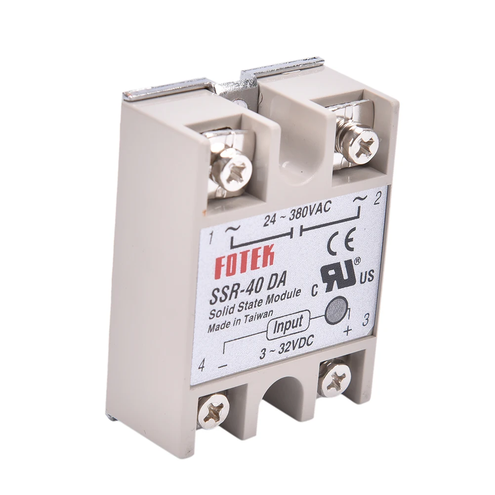 مرحل الحالة الصلبة الصناعي الجديد SSR 40A مع علم واقي SSR-40DA 40A DC التحكم AC