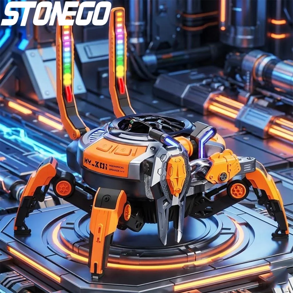 

Механическая колонка-краб с Bluetooth, разноцветная LED-подсветка, 50 Вт, 10 Вт стерео, глубокий бас, TWS, 8 часов воспроизведения для дома, вечеринок и улицы