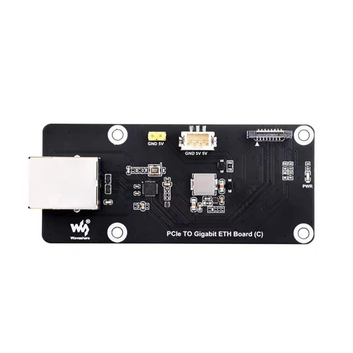 Weixue Raspberry Pi 5 PCie to ETH expansion board, side mounted Gigabit Ethernet port adapter board, no drive, plug and play fun
