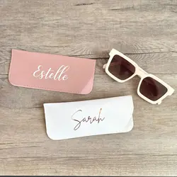 Personalized Glasses Case Custom Name Eyeglass Case Soft Sunglasses Box Slim Travel Glasses Pouch Brisdesmaid Gifts For Her