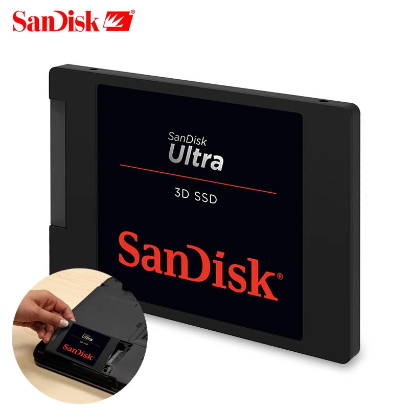 SanDisk SSD Твердотельный диск Ultra 3D Внутренний 250 ГБ 1 ТБ 2 ТБ SATA III Жесткий диск 500 ГБ 560 МБ/с Для ноутбуков Настольный ПК