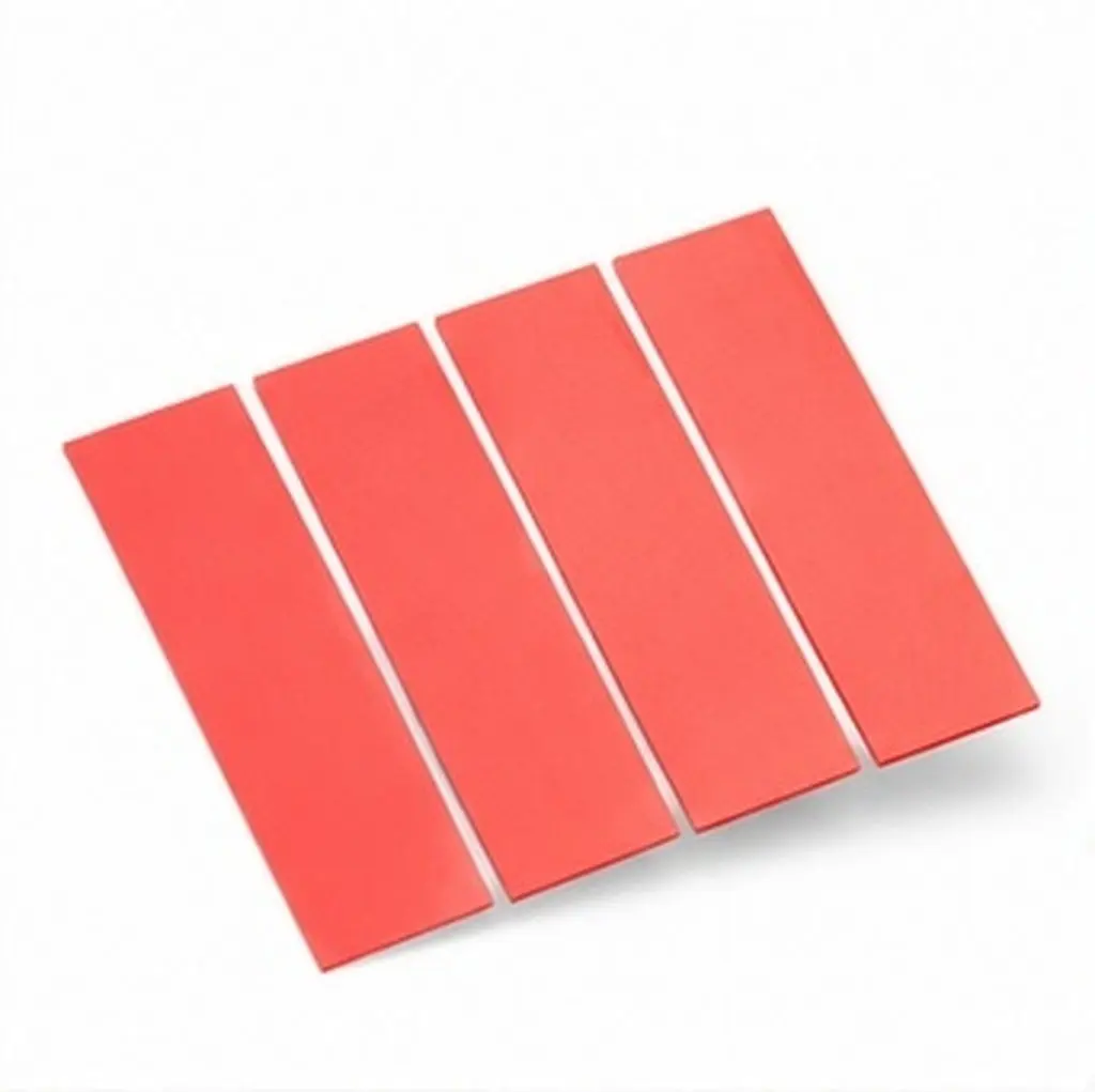 4Pcs Glow Fingerboard Grip Tape Fluorescent Red 38Mm X 110Mm Anti-Slip Skateboard Replacement Sheets Creative DIY Mini