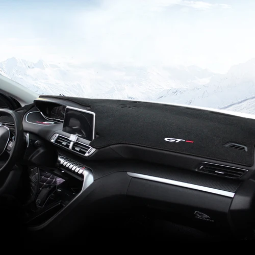 Imagen 2 del producto Alfombras de cubierta de instrumentos para salpicadero de coche, alfombrillas para Peugeot 3008 5008 GT Hybrid 2016 2017 2018 2019 2020 2021 2022 2023