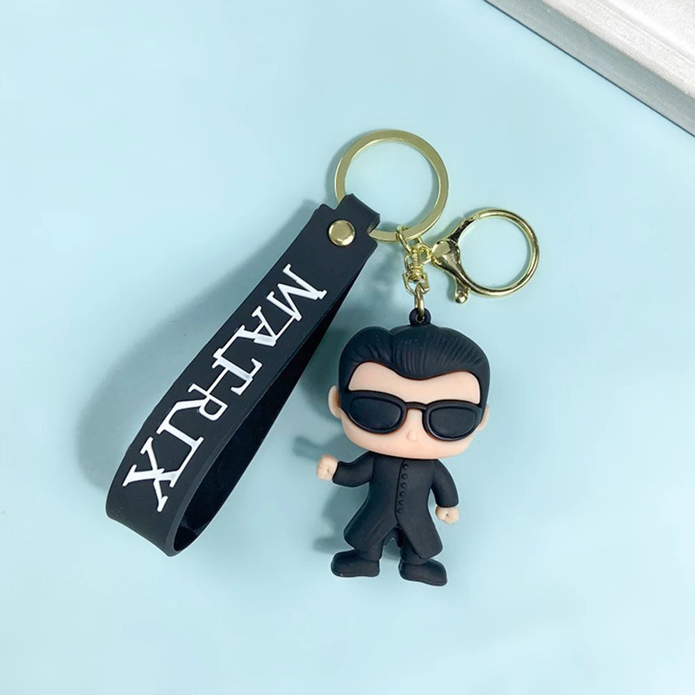 Creative Movie Matrix Key Chain Cool Hacker Neo Tank Key chain men and women bag pendant wholesale