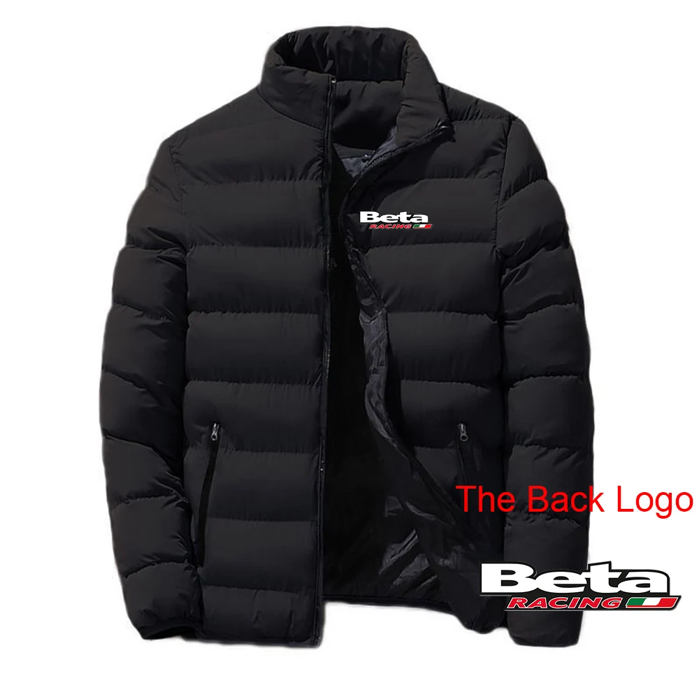 Beta Racing Motocross 2023 Men's New Winter Jacket Zip Hoodies Slim Fit Stand Collar Outwear Windproof Jackets Cotton Warm Tops