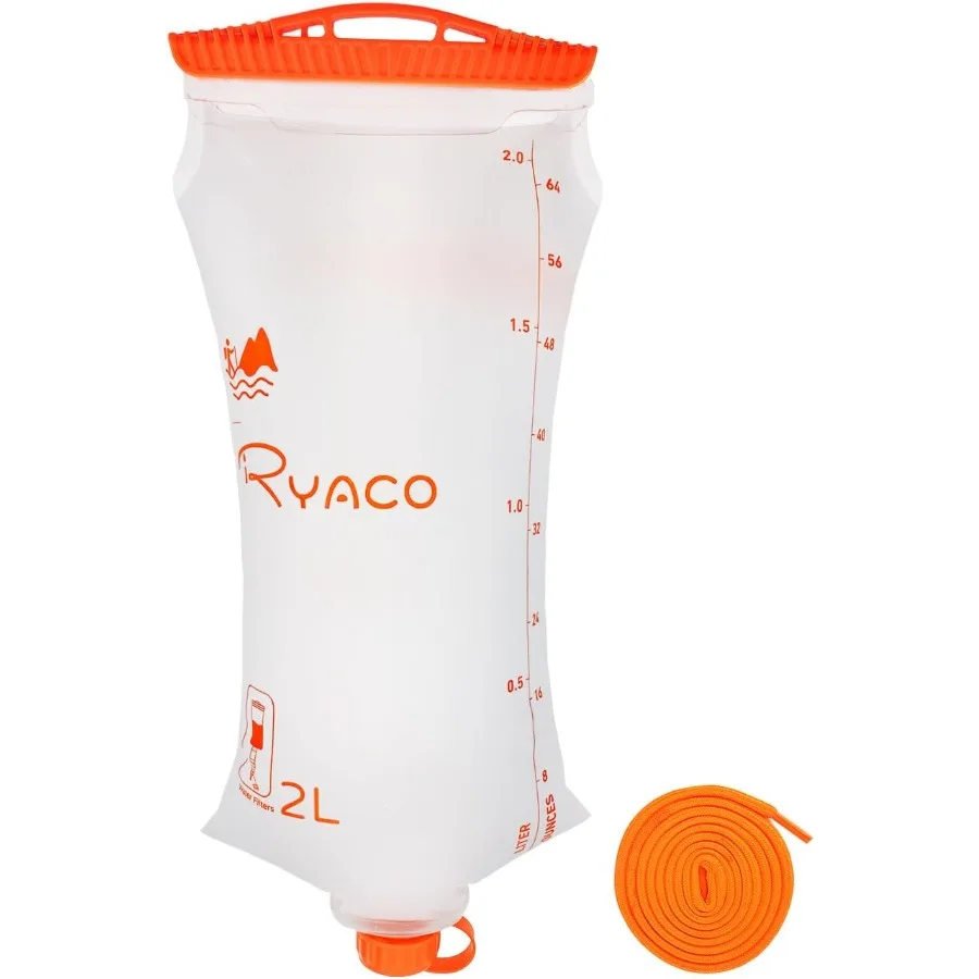 

Water Bag 2L Compatible with Sawyer Squeeze Water Filter Outdoor Water Container Water Filter Bag with Durable TPU Material Col