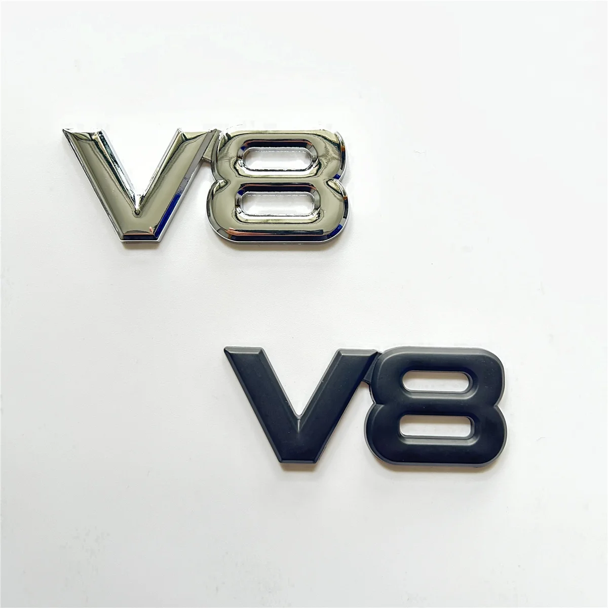 V8 Emblem 3D Metal Sticker Badge Fender V8 Racing Emblem Black Auto For Universal Cars motorcycle