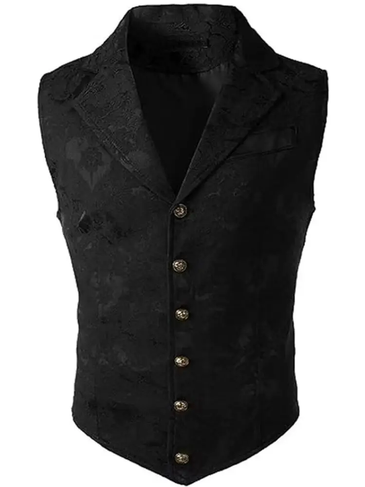 

Мужской средневековый готический длинный жилет, винтажный стимпанк-жилет в викторианском стиле, костюм для косплея на Хэллоуин, формальная куртка в стиле эпохи Возрождения, LAR