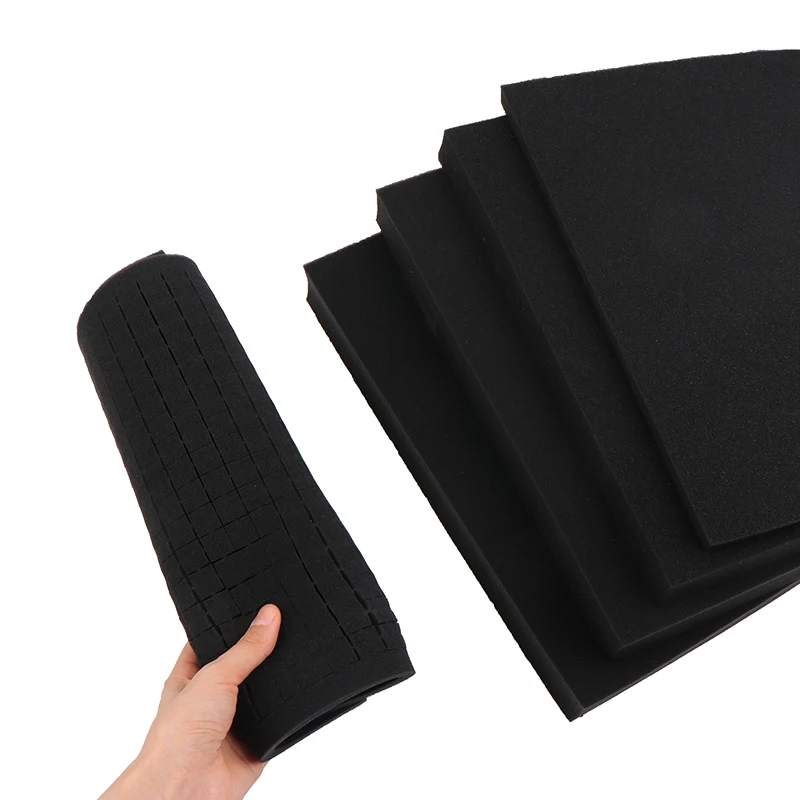 1Pc Black 1-5cm 40*30cm High Density Precorted Toolbox Foam Insert Pre-Cut Pick Apart Foam For Hard Case＆Flight Case Foam Pad