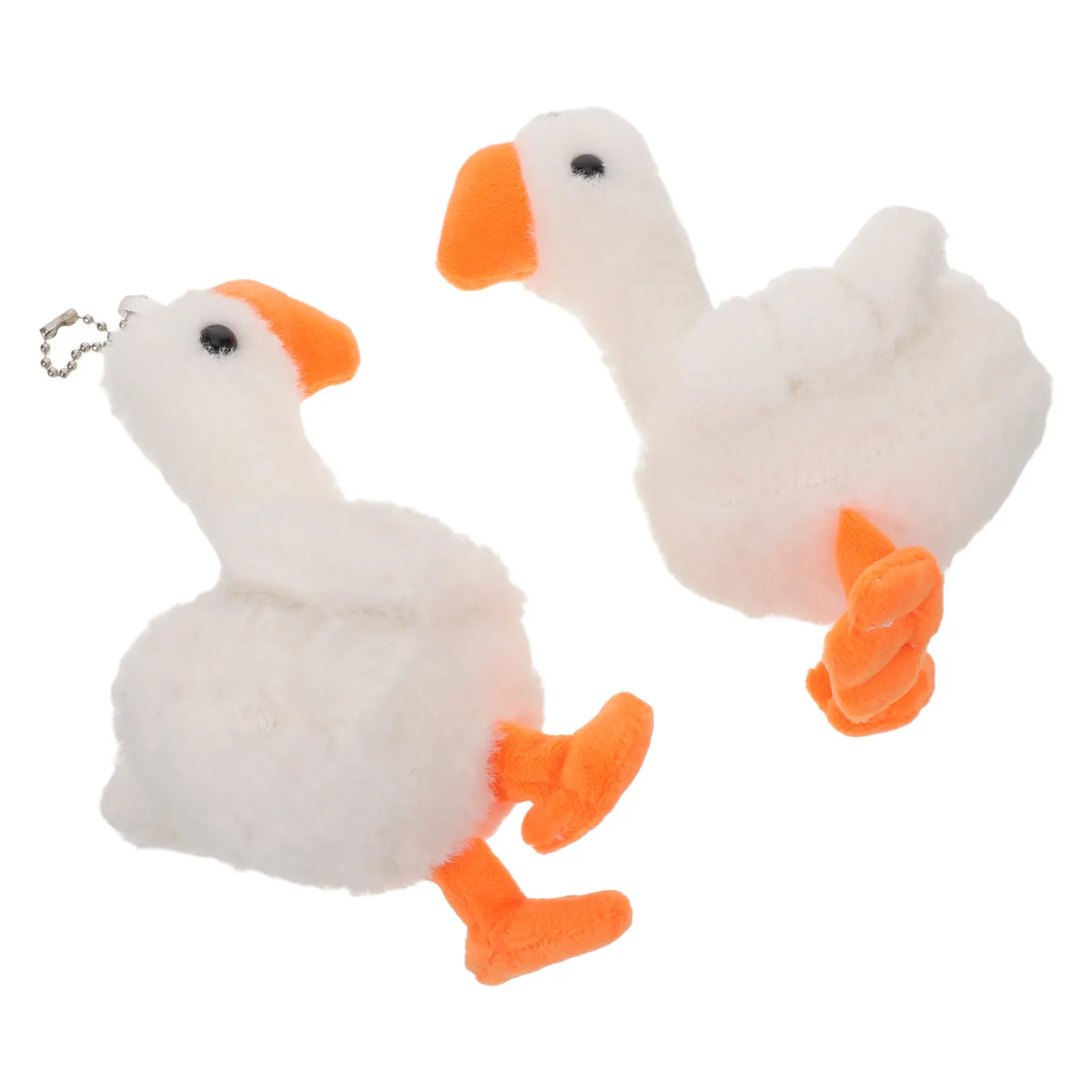 

2 шт. мягких плюшевых брелоков-гусей, милые мини-подвески для рюкзаков, сувениры для вечеринок, наполнитель для автоматов с игрушками, наполнитель для подарочных пакетов