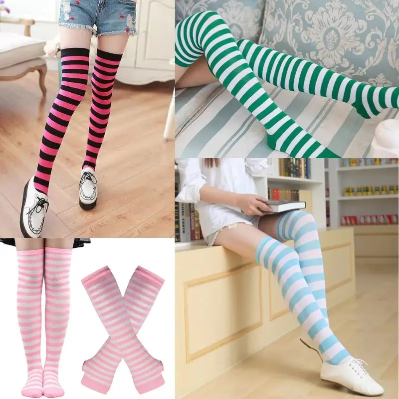 

Lolita Long Thigh High Socks Set Y2K Warm Sexy Slim Sock Suit Fashion Women Winter Warm Compression Socks Christmas Styling Gift