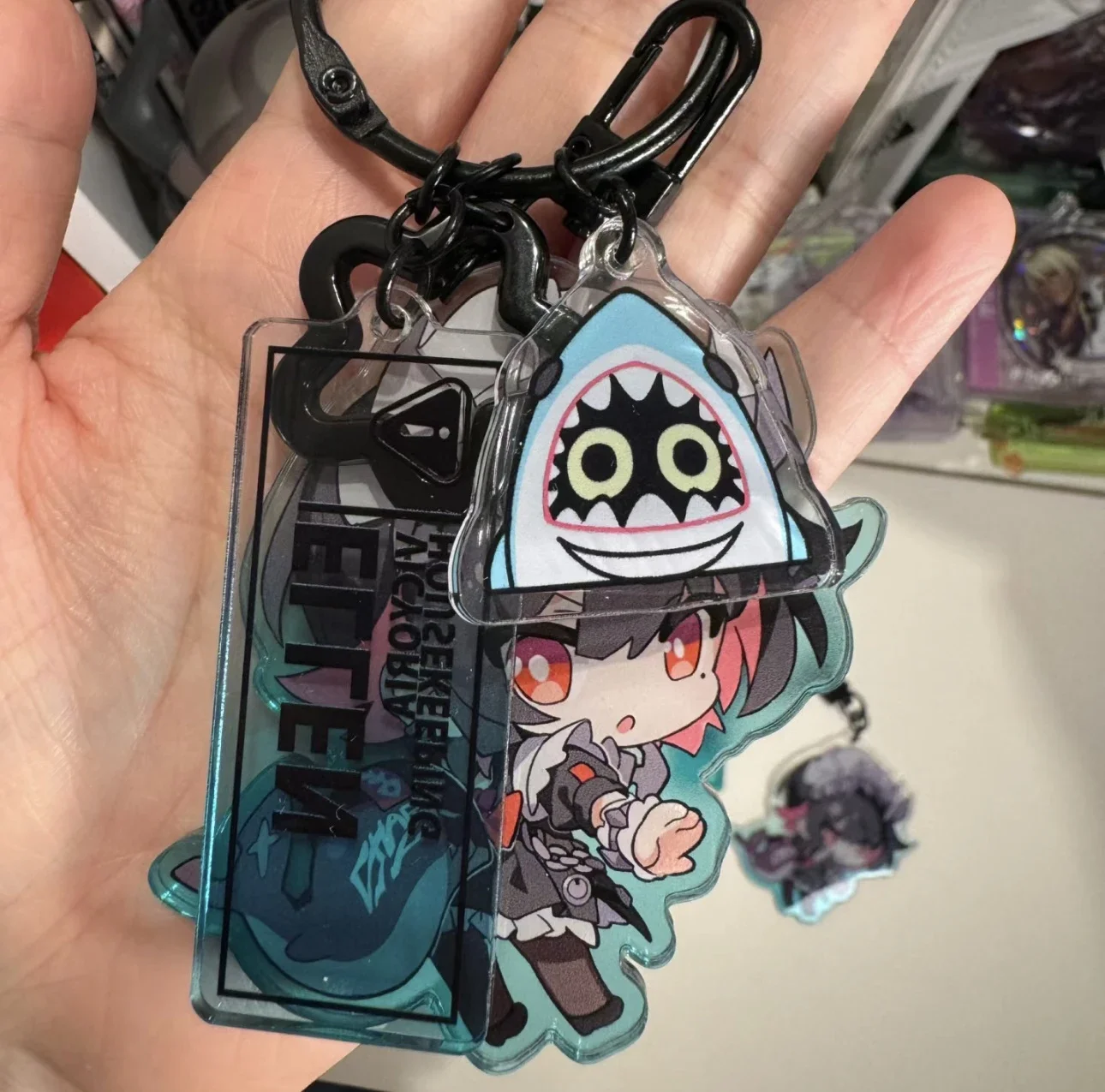 أنيمي Zenless منطقة صفر إلين جو تأثيري الاكريليك كيرينغ سلسلة مفاتيح من الكرتون حلقة رئيسية حلية قلادة شفافة حلية هدية عيد الميلاد