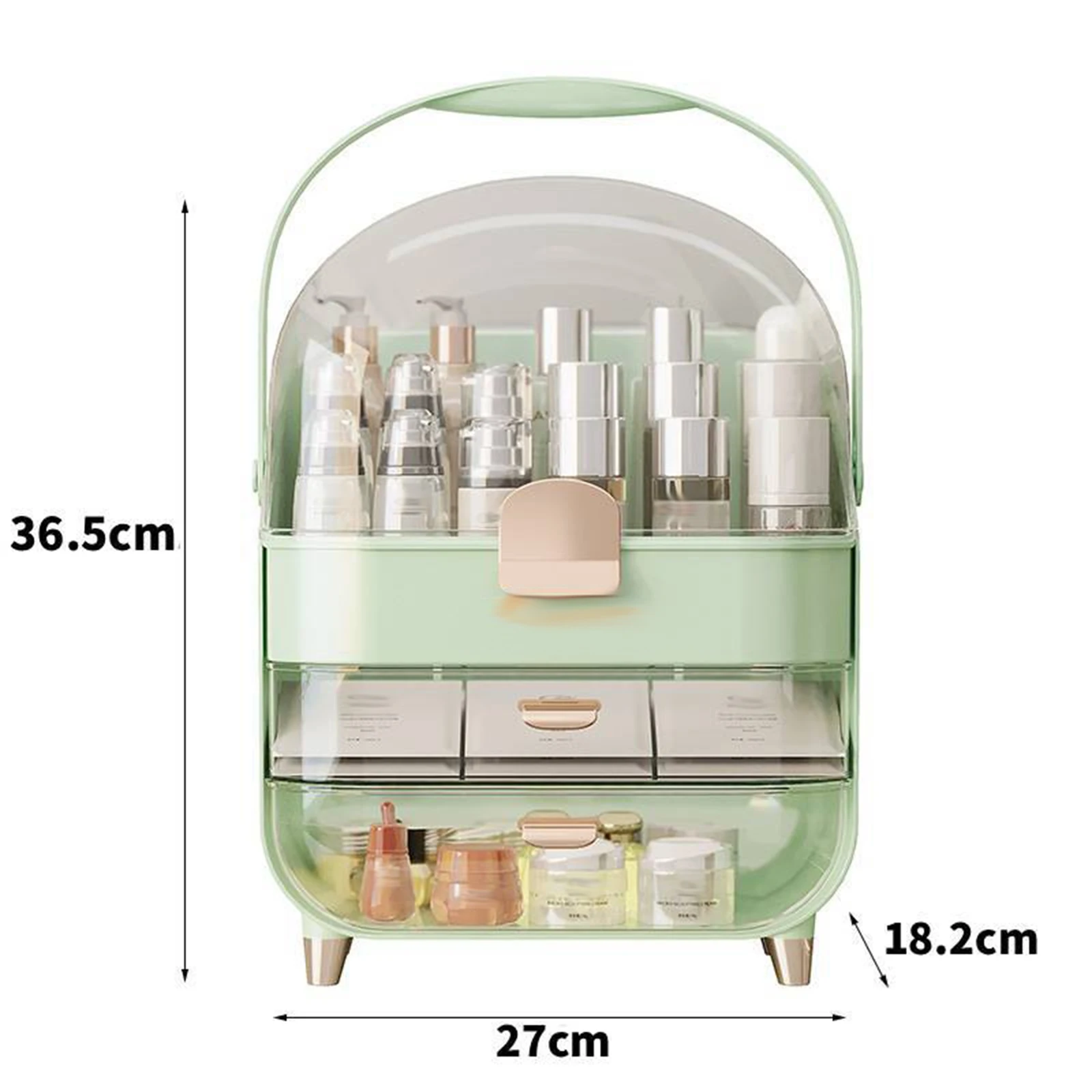 Alluring Green Makeup Organizer Vanity Organizer With Storage Perfection Exceptional For Skincare