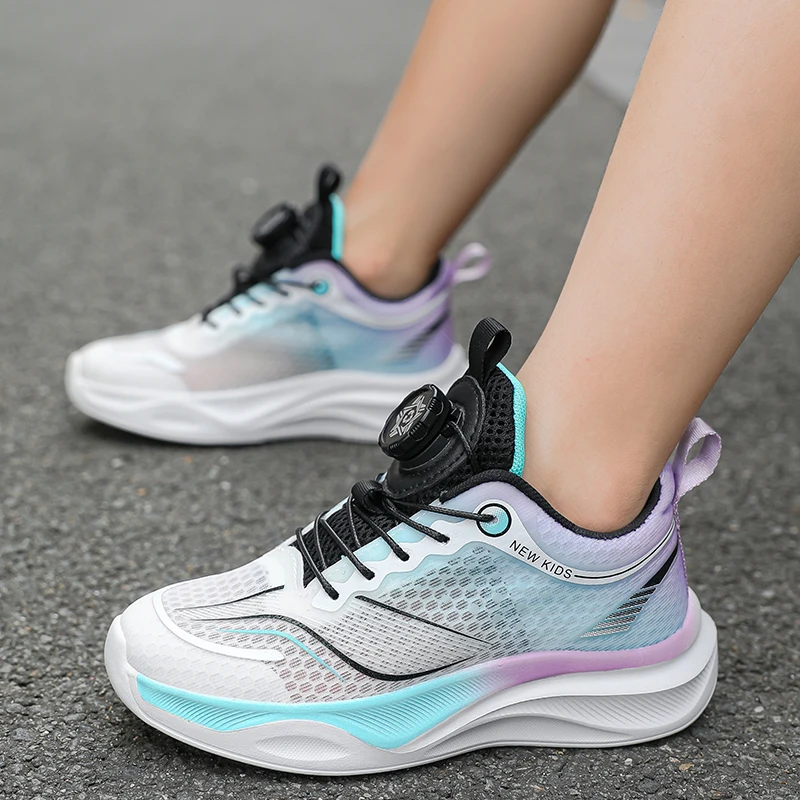 Childrens Sports Shoes Mesh Breathable Lightweight Soft Non-Slip Sole 2026 Summer Mesh Comfortable Leisure Kids Running Shoes