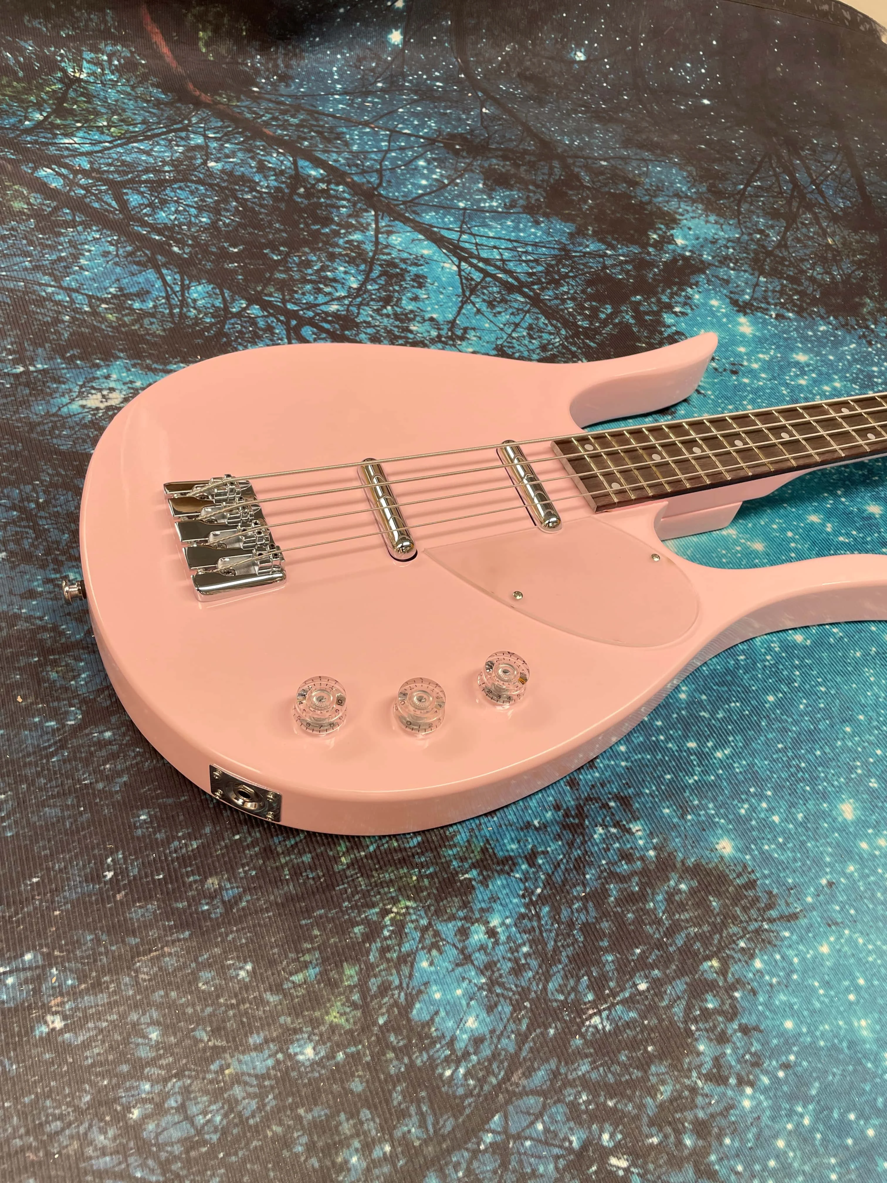 4-string bass electric guitar,water-drop-shaped pastel pink finish highly recognizable guitar guitars,beginner electric guitarra - view 3