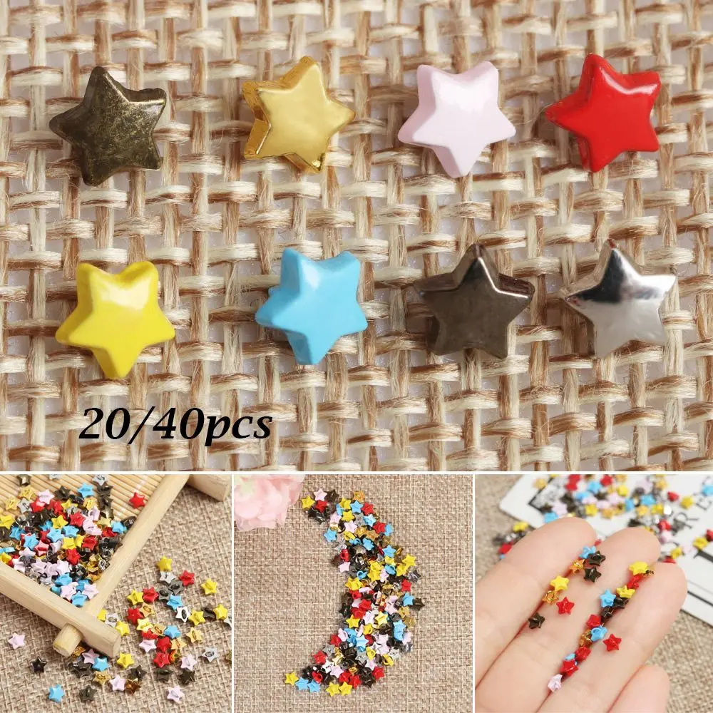 20/40Pcs 5mm Craft Dollhoues Miniature DIY Doll Clothes Clothing Sewing Buckle Mini Buttons Metal Buckles